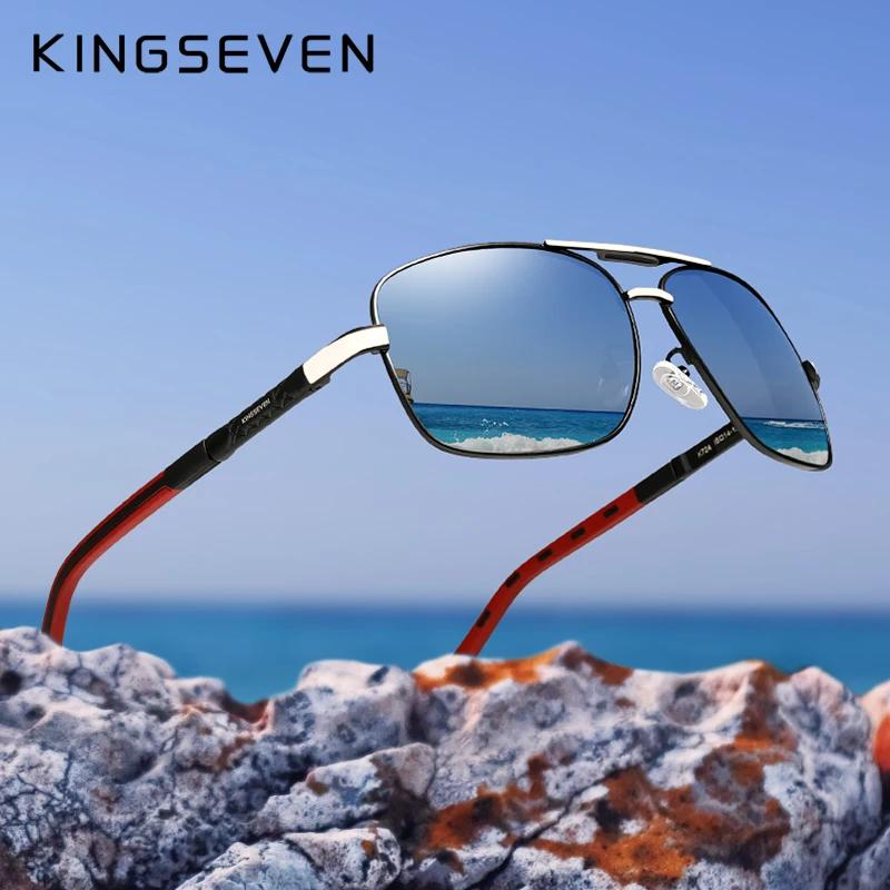 KINGSEVEN aluminium marque lunettes de soleil polarisées hommes femmes mode cadre mâle miroir lunett