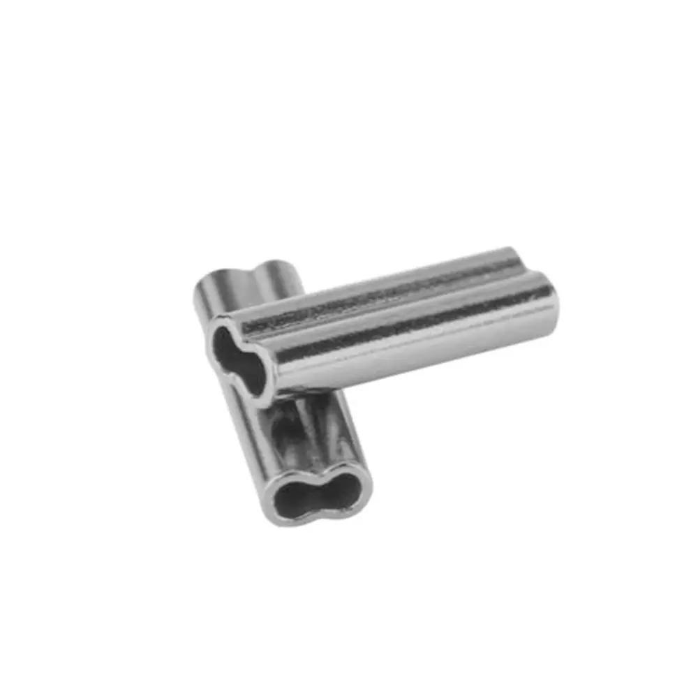 Manchons à sertir pour pêche, 100 pièces, simple, Double baril, outils de connecteur de matériel
