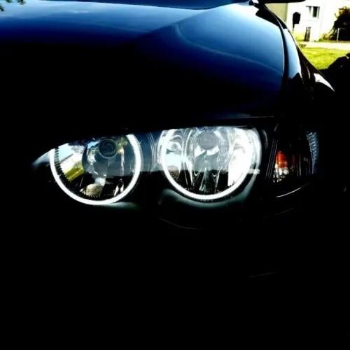 Lumière de jour ultra lumineuse CCFL Angel Demon Eyes, kit d'anneaux blancs pour BMW Série 3 E46 SIO