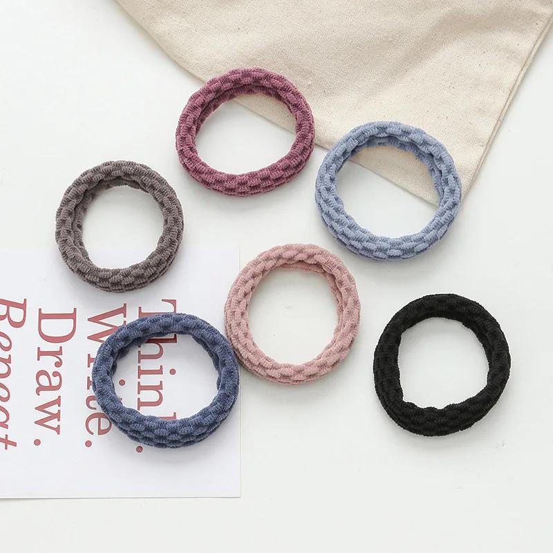 20 pièces femmes filles Simple basique élastique bandes de cheveux cravates Scrunchie support bandes