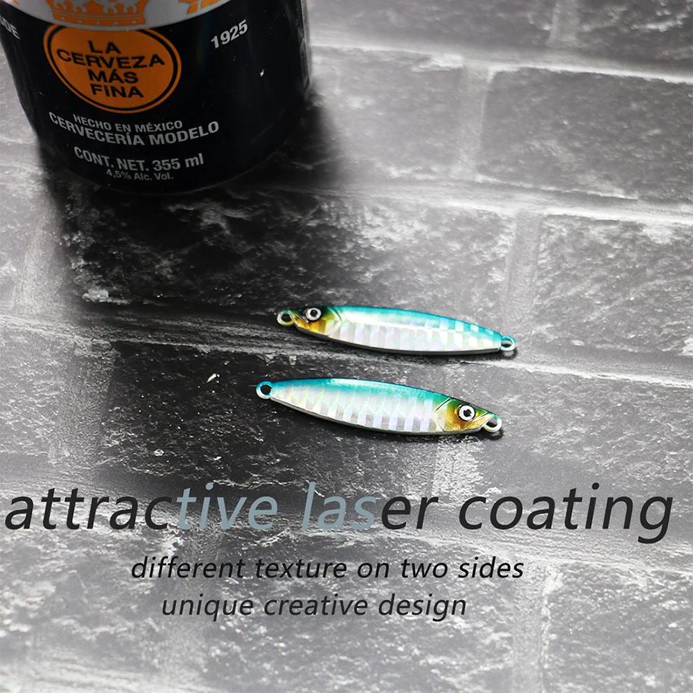 Leurre de pêche en métal 10g 15g 20g Shore Cast Hook Swimbait cuillère gabarit appât artificiel couv
