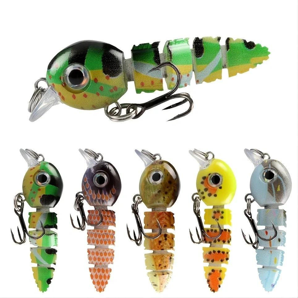 Multi articulé Swimbait 5.5 cm/4g leurres de pêche manivelle réaliste dur appâts de poisson petit en