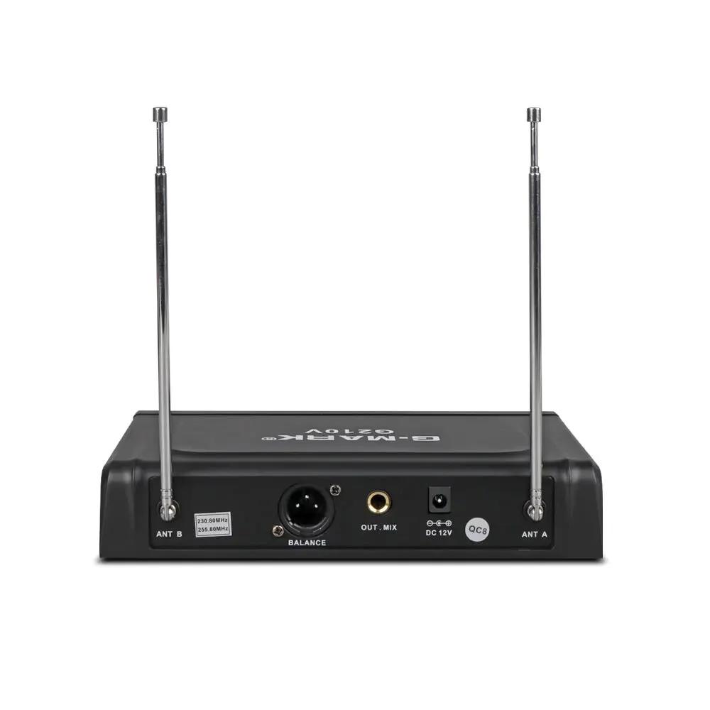 Microphone sans fil G-MARK G210V Professionnel 2 Canaux De Poche Karaoké Mic Pour Fête Réunion Églis