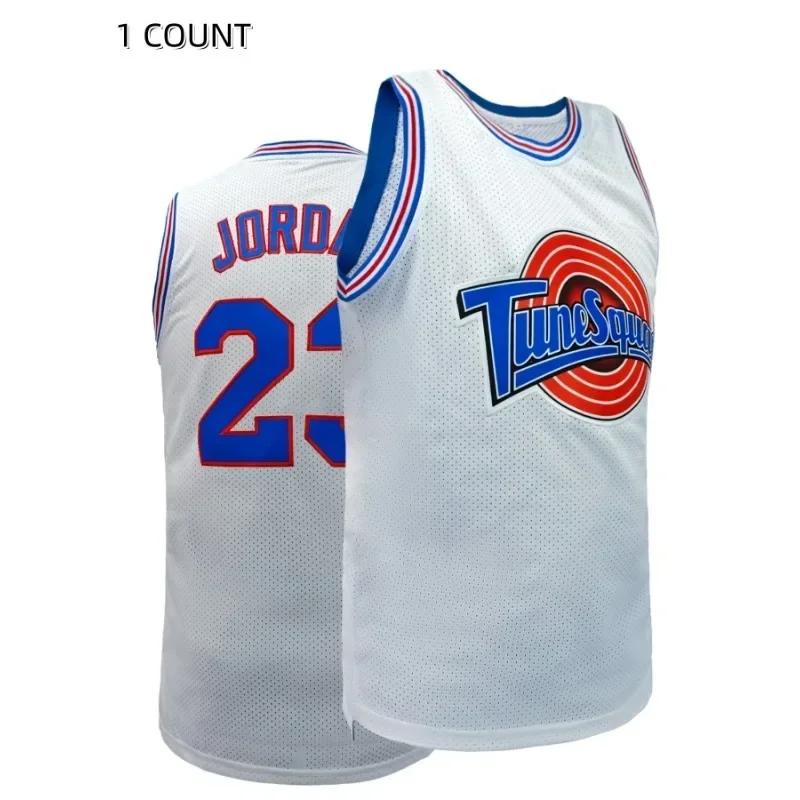 Maillot de basket-ball brodé rétro pour hommes, coupe ample, respirant, gilet de sport, débardeur po