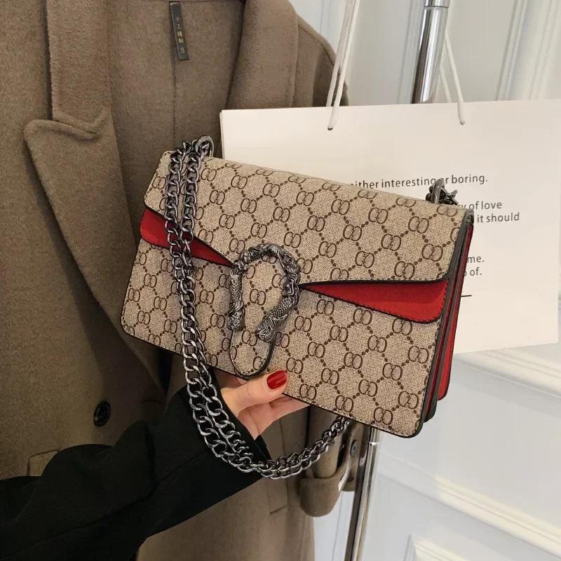 Sac à langer rétro Premium Bacchus pour femme, design chaîne européen et américain tendance, sac mes