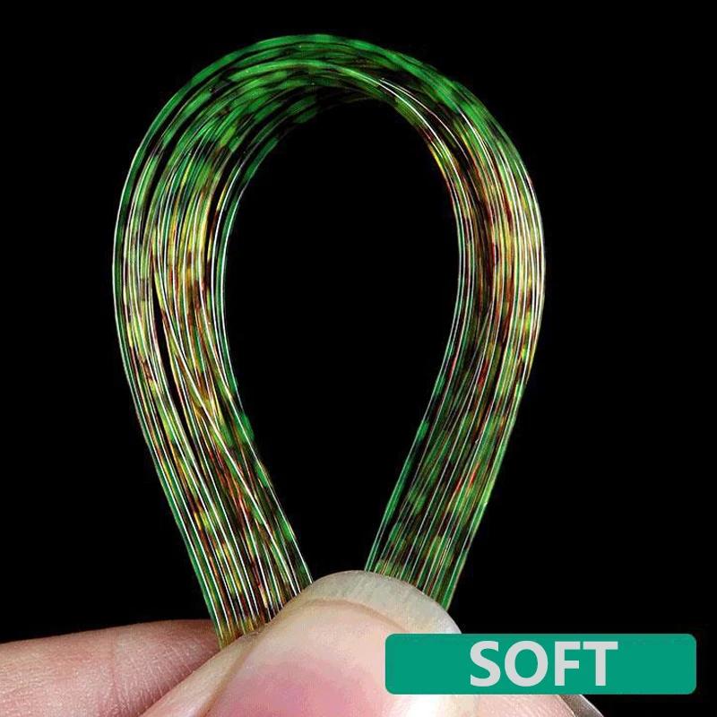 Ligne de pêche Invisible de Camouflage de 500m, Monofilament en Nylon tacheté, revêtement en Fluoroc