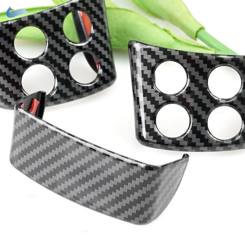 Pour VW Golf 5 MK5 Passat B6 Jetta MK5 Tiguan ABS Texture en Fiber de carbone intérieur panneau de v