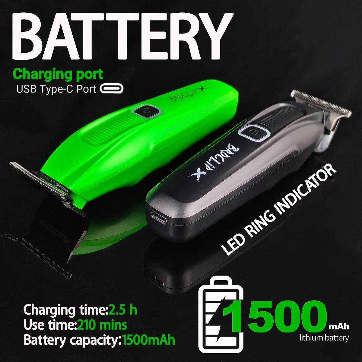 BRDCLIP FA1981 7500 tr/min professionnel X tondeuse à cheveux 0 Distance DLC lame barbier 1500mAh fi