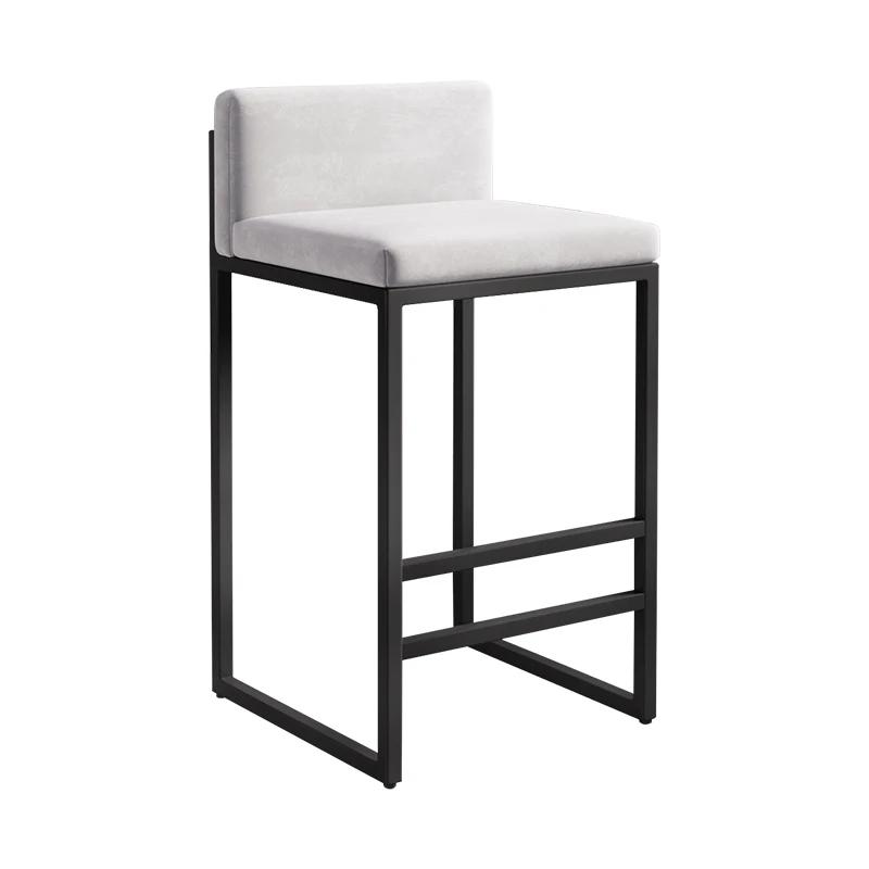 Tabouret de bar moderne avec dossier en fer forgé, chaise de comptoir pour la maison, l'îlot de cuis