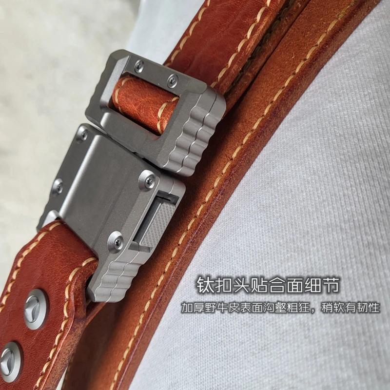 EDCTitanium-Ceinture DulWaist en alliage pour homme, ceinture extérieure d'alpinisme, poignées rapid
