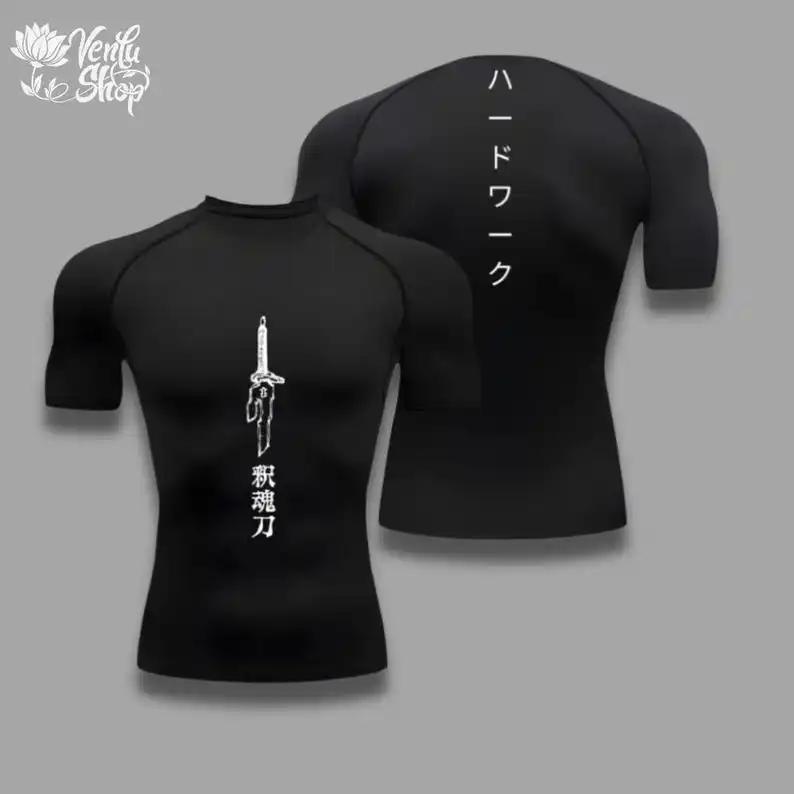 Toji Chemise de compression Vêtements de sport Gym Jujutsu Kaisen Compresse Anime Fushiguro Vêtement