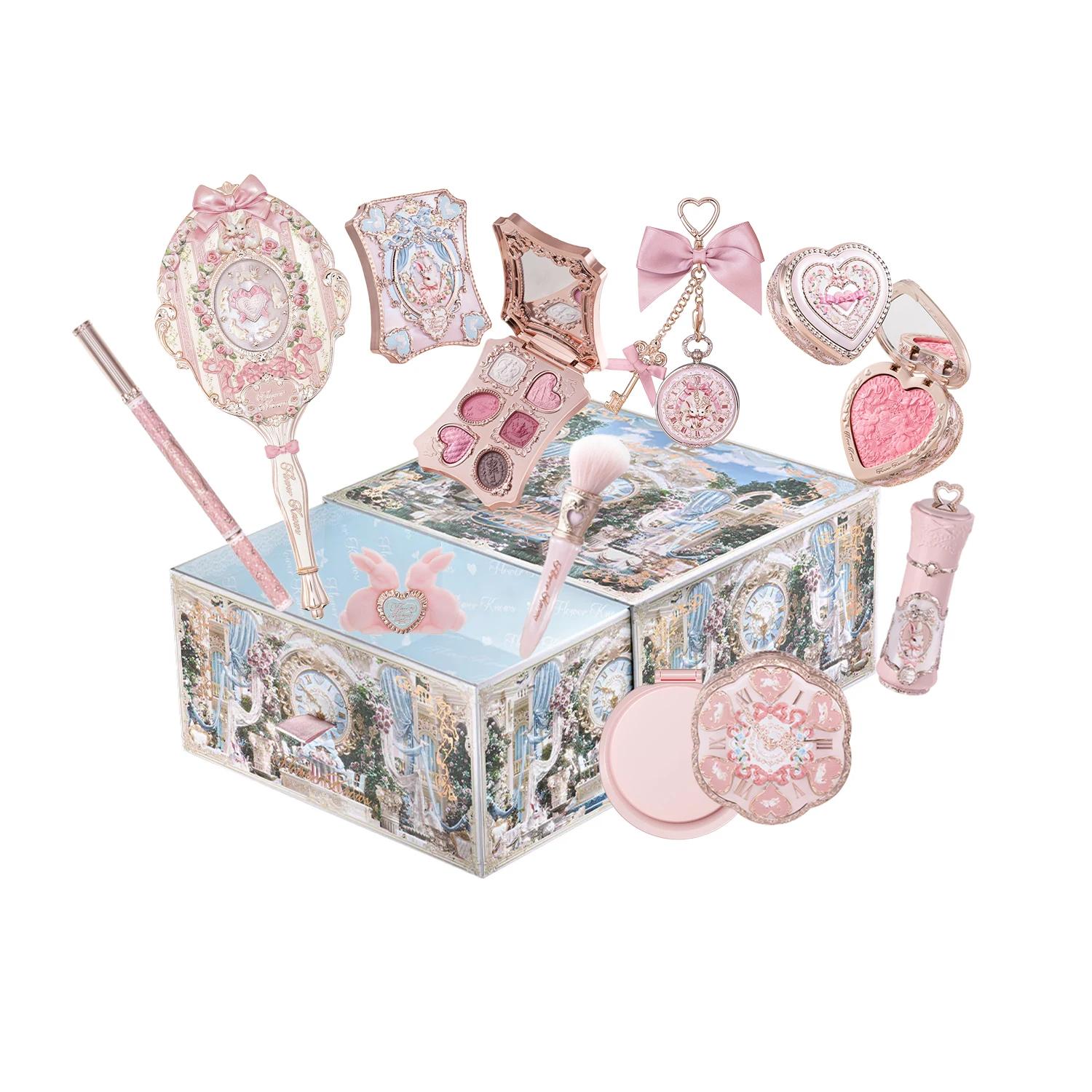 Coffret Flower Knows Strawberry Cupid Pink Pop Rouge à Lèvres Velours Mat Poudre Compacte Blush Liqu