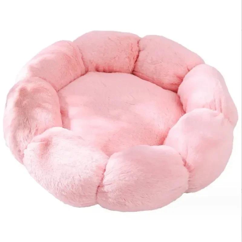 Lit pour animaux de compagnie confortable en forme de fleur unique pour une utilisation intérieure e