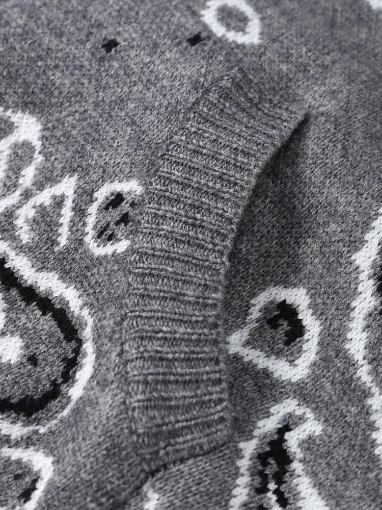 Cardigan Jacquard Printemps à Col Montant pour Femme, Manteau Chic à Manches Longues avec Fermeture