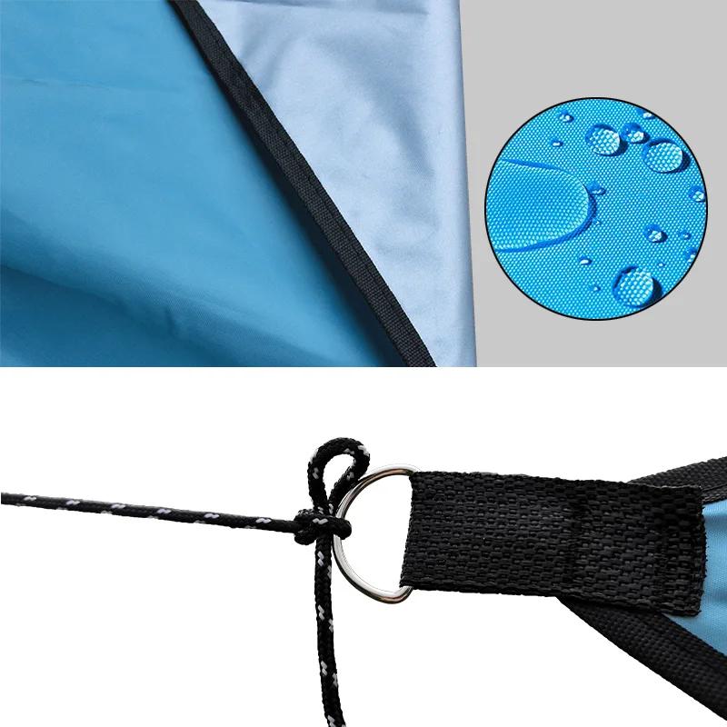 Bâche de camping étanche, tente triangulaire, voile d'ombrage solaire, auvent touristique extérieur,