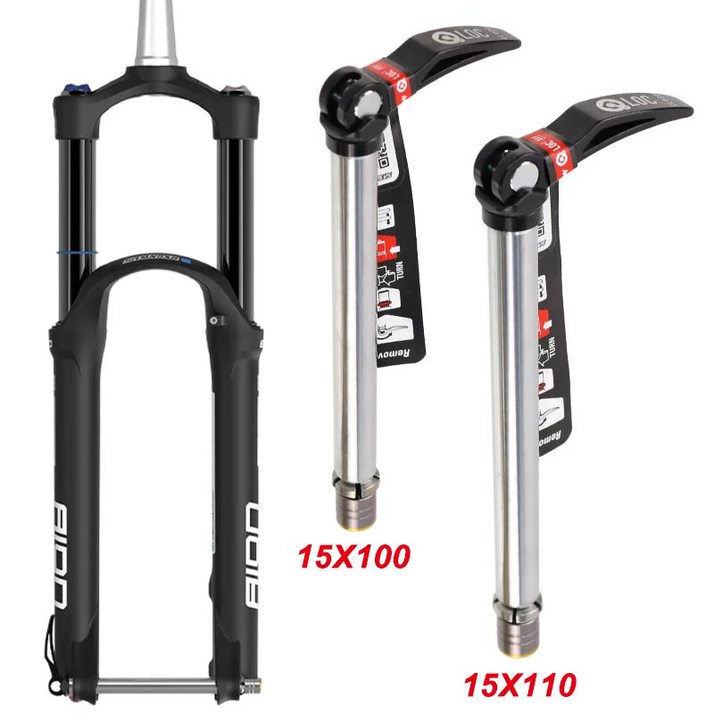 VTT axe traversant 15x100mm 15x110mm SR SUNTOUR fourche avant à axe traversant levier de dégagement