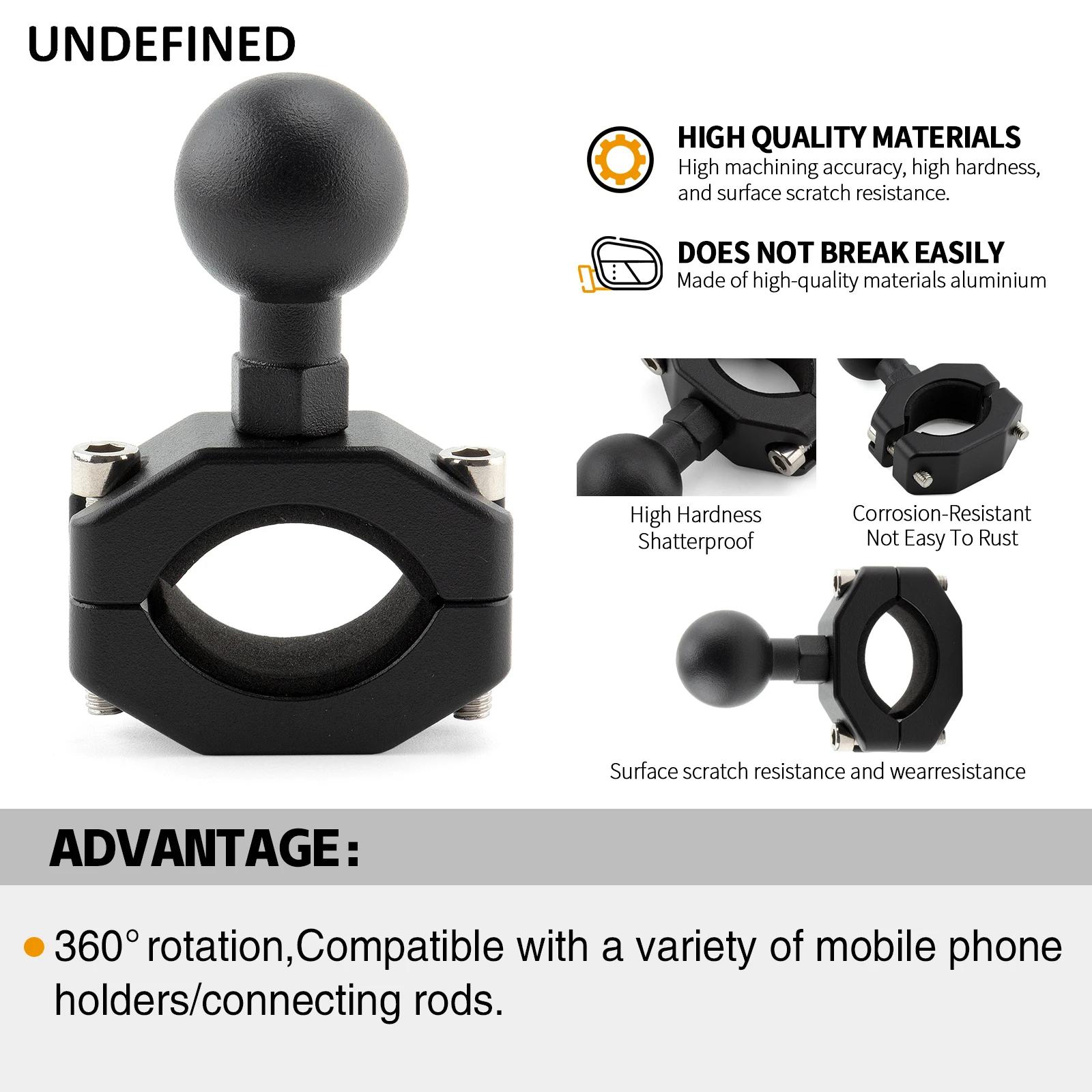Adaptateur de montage de tête sphérique 1 pouce 25mm, Clip de guidon de moto et de vélo, support de