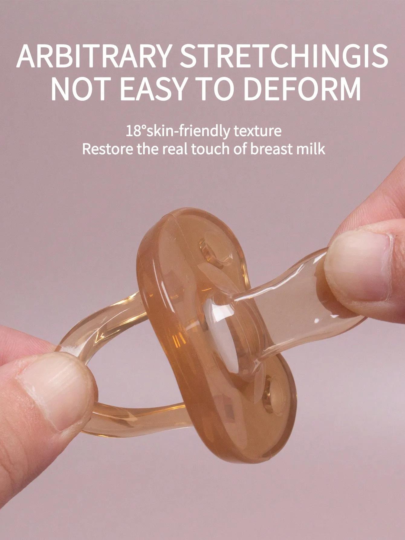 Sucette en Silicone pour bébé, 1 pièce, pour apaiser le sommeil nocturne, plat, doux et respirant, a
