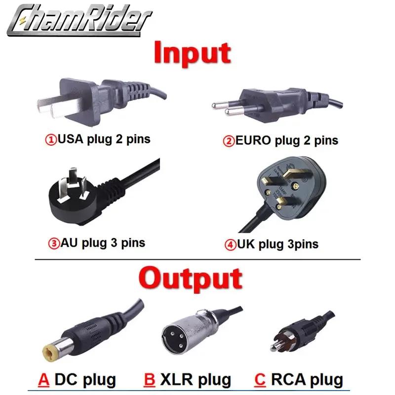 Chargeur de batterie au Lithium 36V 42V 48V 54.6V 52V 58.8V, chargeur de batterie li-ion pour vélo é