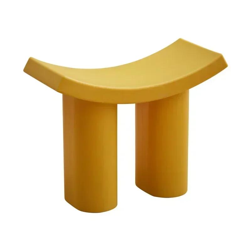 Tabourets à langer en plastique pour salon, petit tabouret incurvé pour la maison, Table basse moder