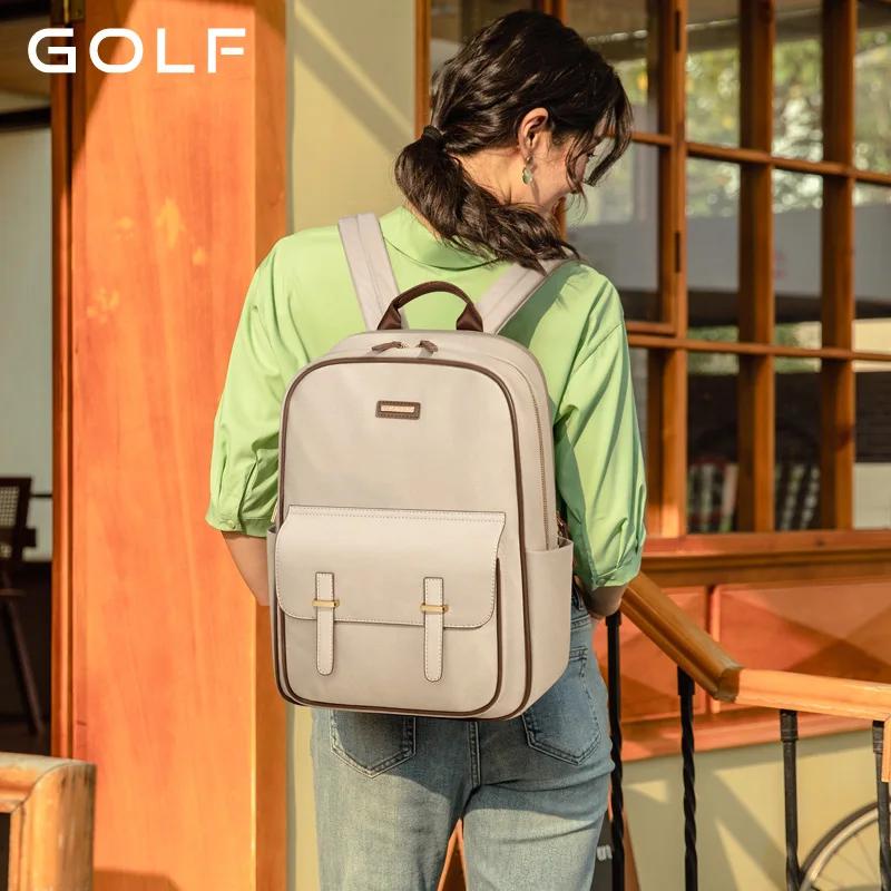 GOLF-Sac à dos Oxford grill pour femme, sac à dos grande capacité pour ordinateur, sac d'école pour