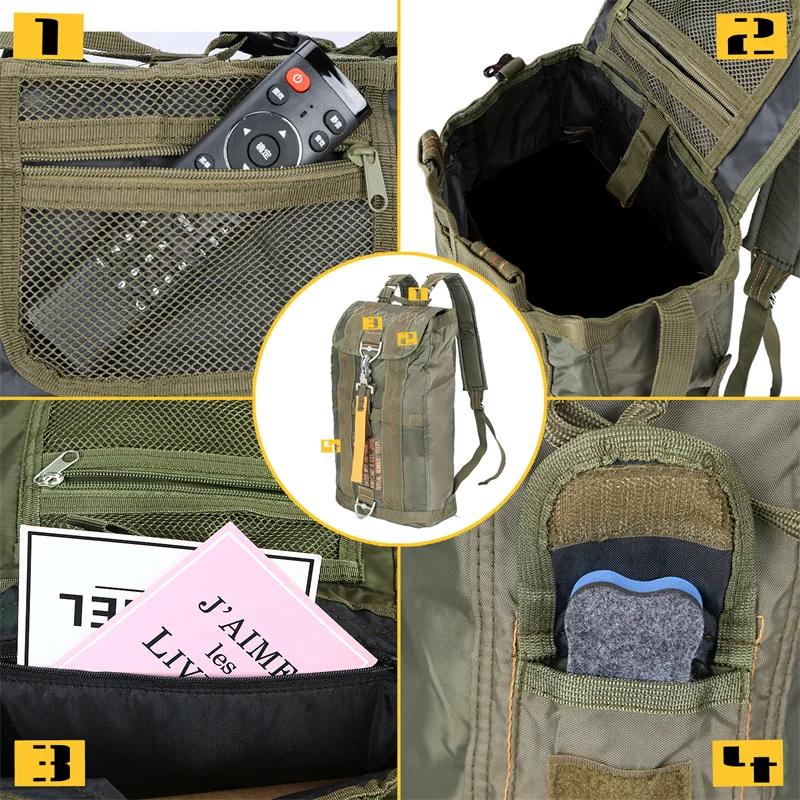 LQARMY – sac à dos polyvalent Durable, léger, pour Parachute, pour les voyages de chasse en plein ai