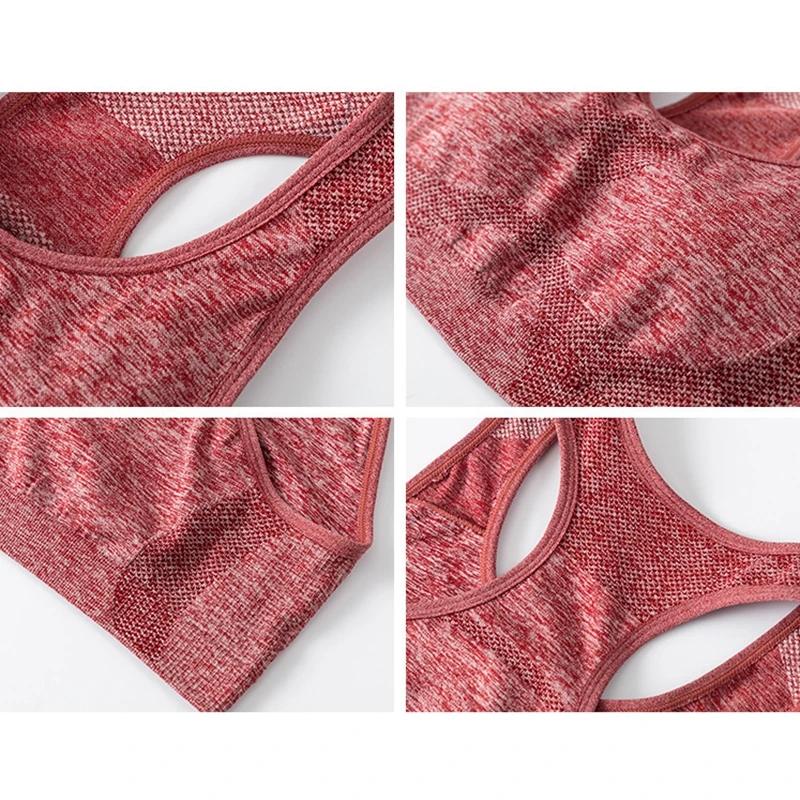 Soutien-gorge sport femme yoga haut gilet antichoc séchage rapide gym fitness sans couture