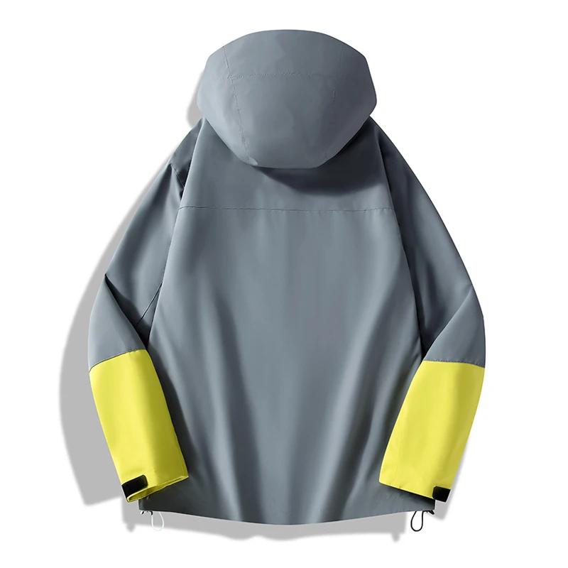 JNLN unisexe imperméable Softshell veste randonnée Camping escalade Trekking coupe-vent à capuche dé