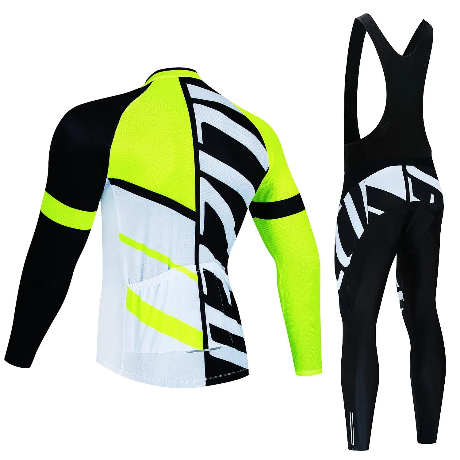 Maillot de cyclisme de l'équipe pour hommes, ensemble Ropa Ciclismo, vêtements de vélo à manches lon