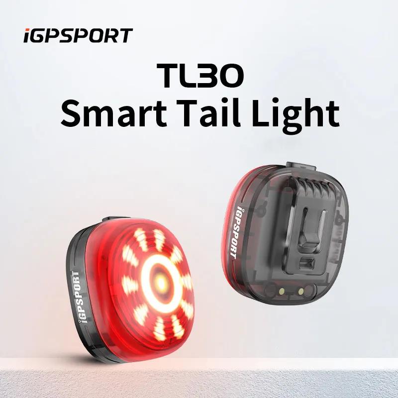 iGPSPORT-enquêter arrière de vélo intelligent, feu arrière de vélo, frein, lampe à iode, étanche, LE