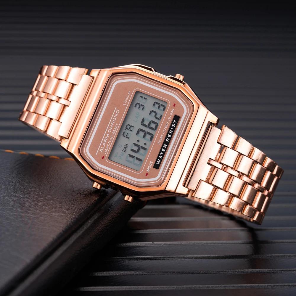 2025 montres numériques pour hommes sport Bracelet étanche horloge or électronique montre-Bracelet L