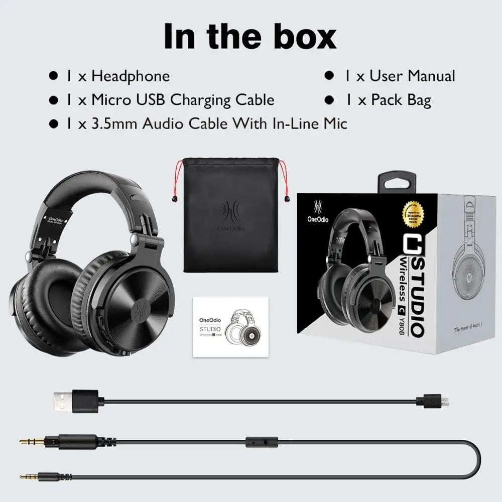 Oneodio-Casque d'écoute sans fil Pro-C, avec pilotes en néodyme 50mm, 110 heures de temps de jeu, BT