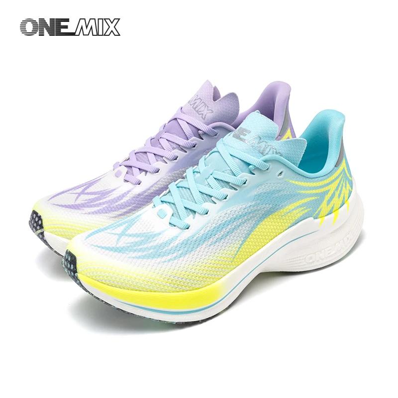 ONEMIX 2026 Nouvelle Arrivée Chaussures de Course et d'Entraînement pour Hommes, Semelle Pleine, Pla