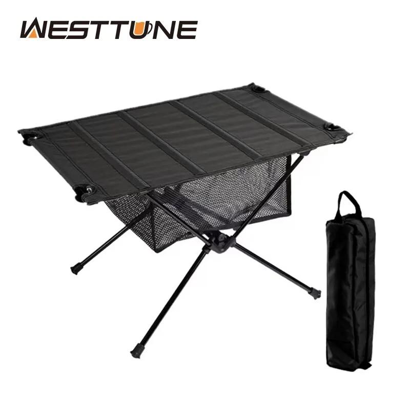 WESTTUNE-Table pliante de camping légère, table enroulable Oxford 1680D, tables de tourisme portable