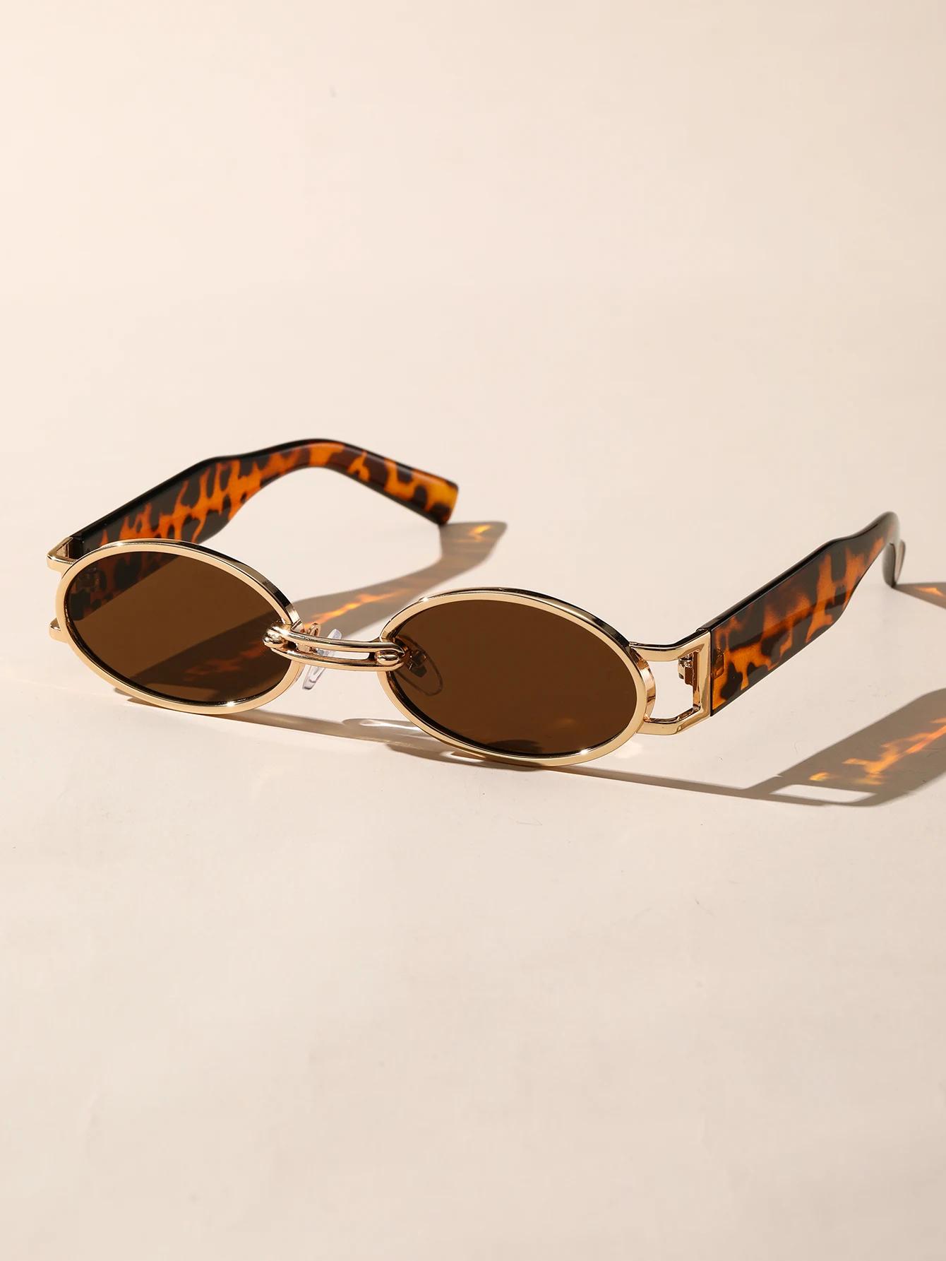 Lunettes de soleil unisexes à monture ovale en plastique, 1 pièce, pour la photographie de rue et le