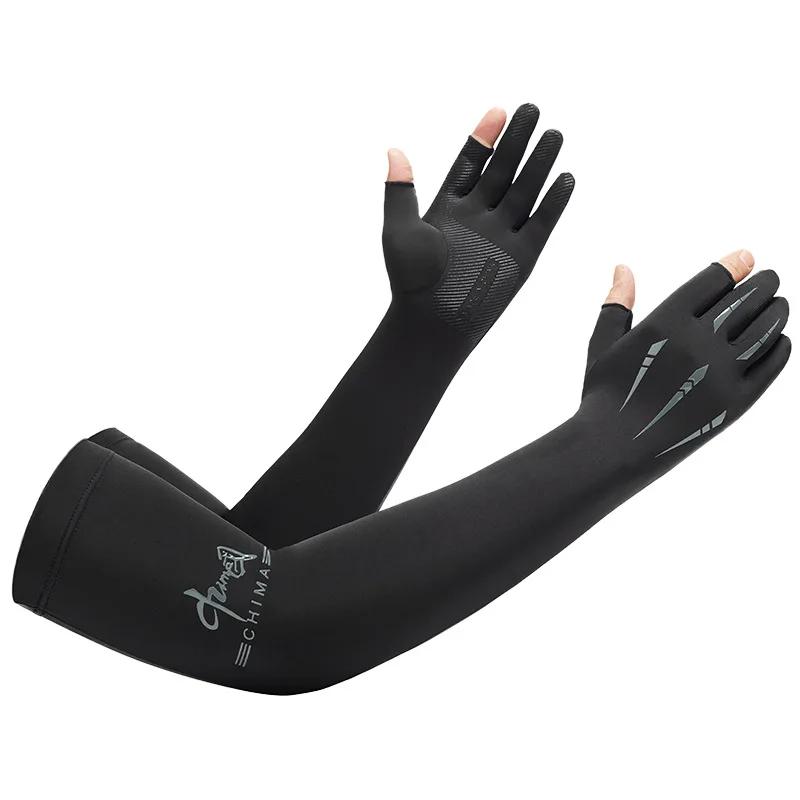 Manches en soie glacée pour femmes et hommes, Protection solaire d'été, pêche, cyclisme, gants respi