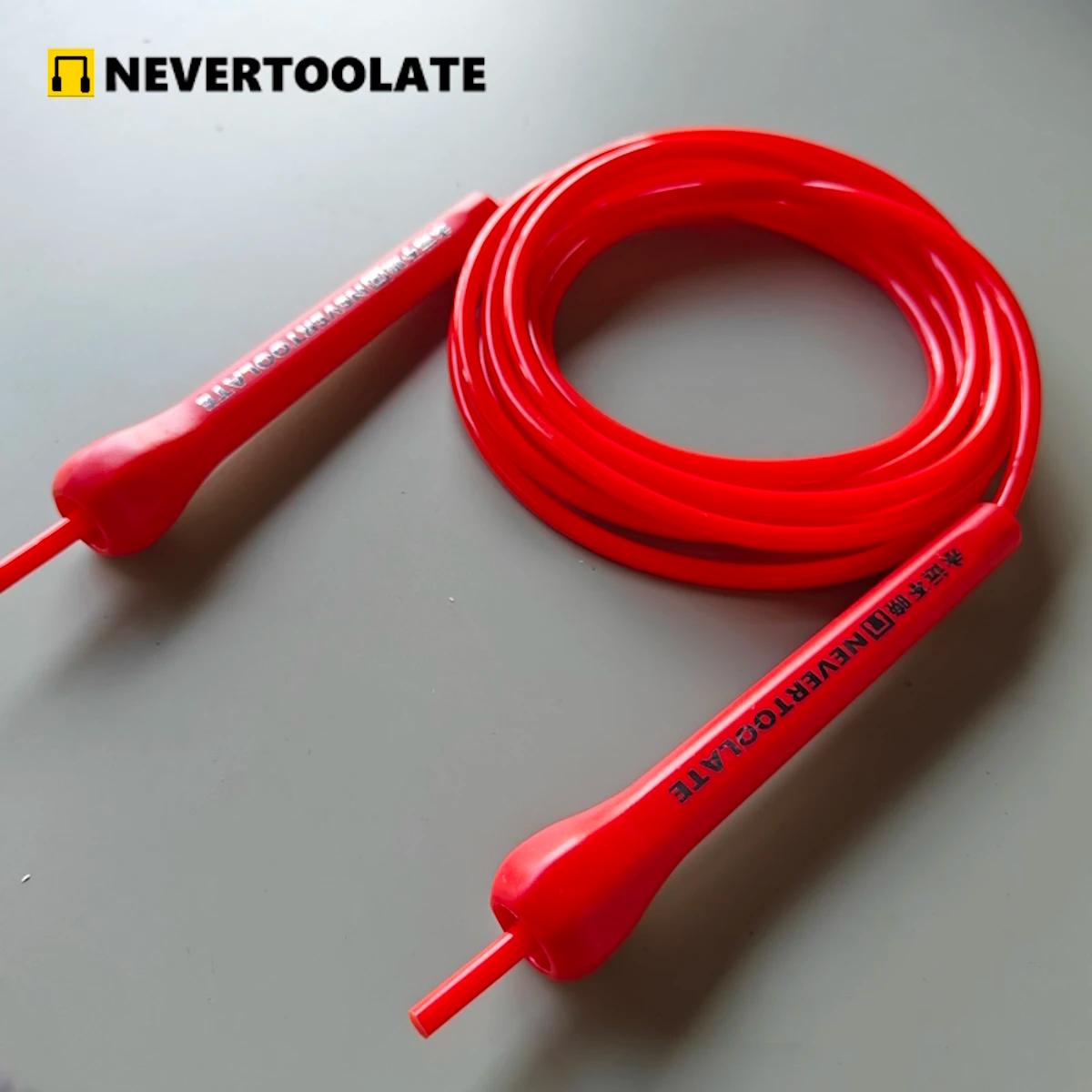 NEVERTOOLATE TPU PVC 10.5FT 3.2m x 5mm PVC vitesse double sous corde à sauter tours fitness crossfit