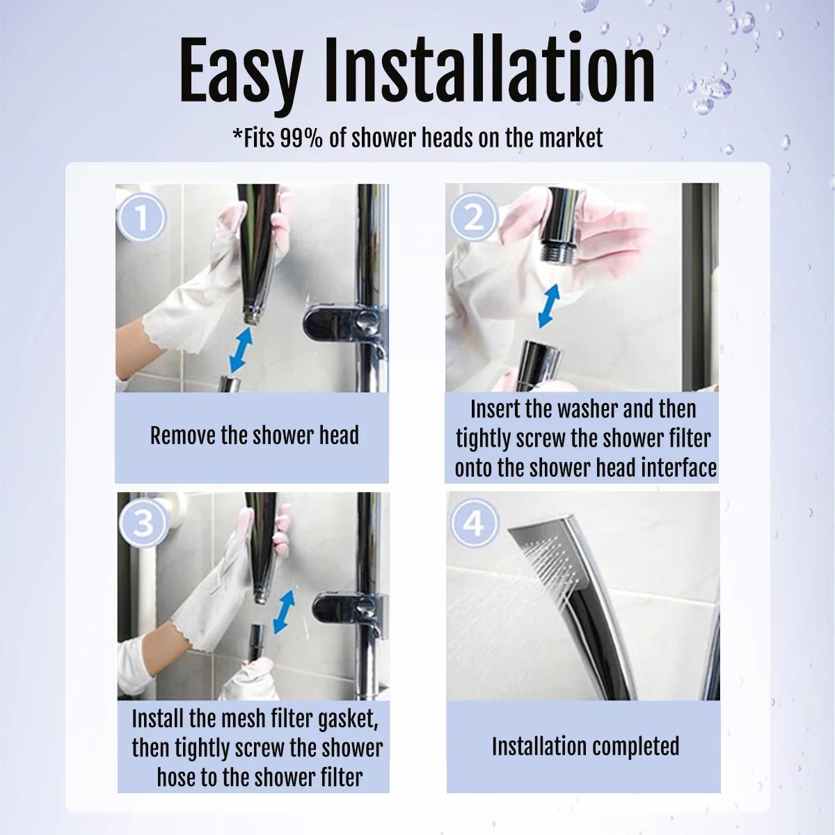 BriskSpring Micro générateur de bulles pour Showhead G1/2 connecteur pomme de douche filtre Nanobble