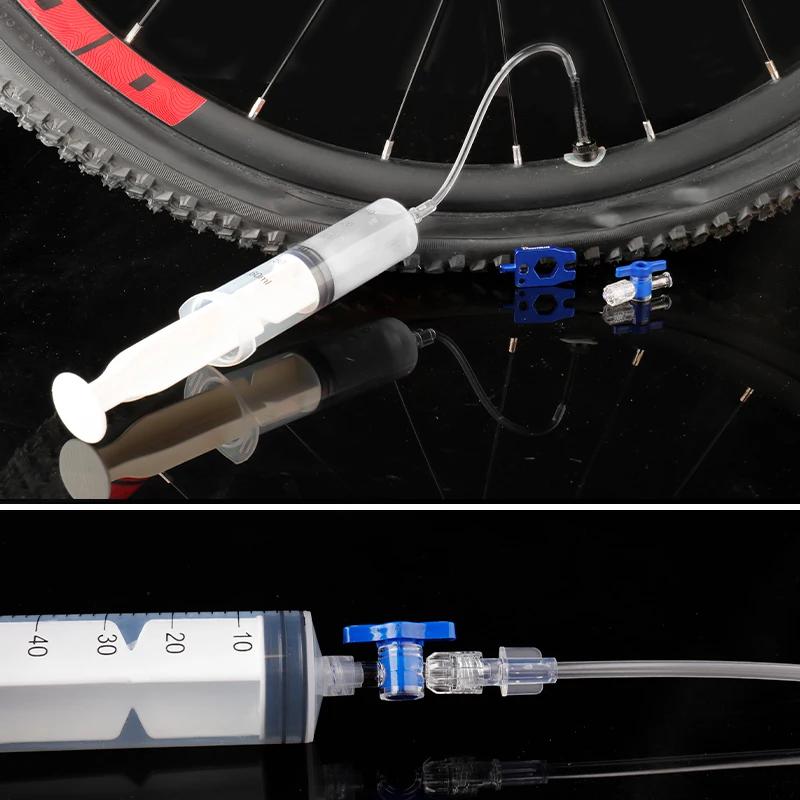 Seringue d'étanchéité pour pneus de vélo de montagne, 60ml, outil d'injection de liquide pour pneus