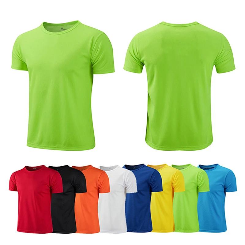 T-shirt de sport multicolore à manches courtes pour homme, maillot de gym, chemise de fitness, t-shi