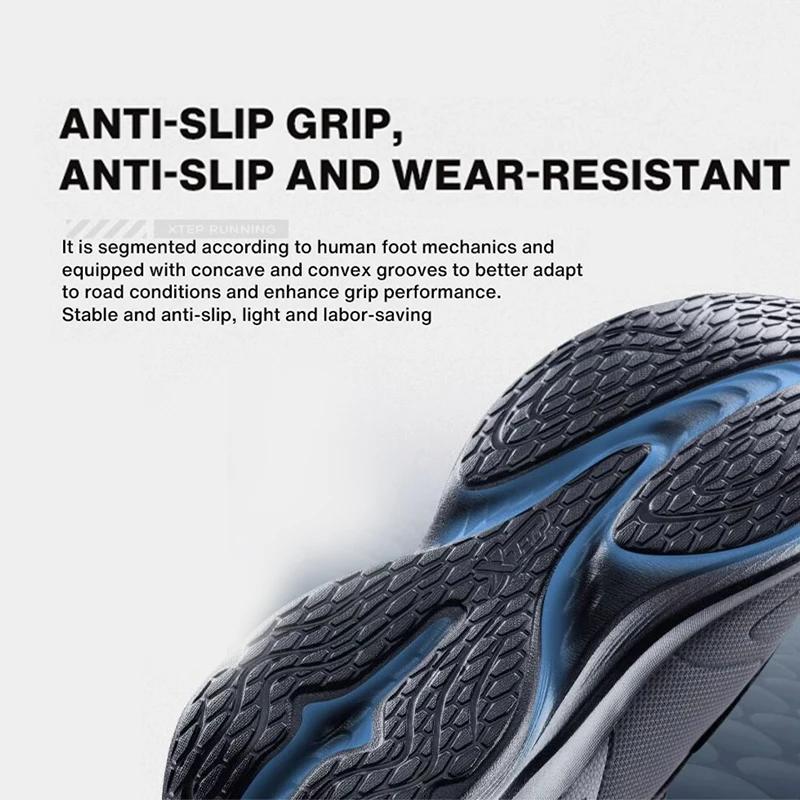 Xtep-Chaussures de course légères et respirantes pour homme, baskets de sport à rebond avec baume an