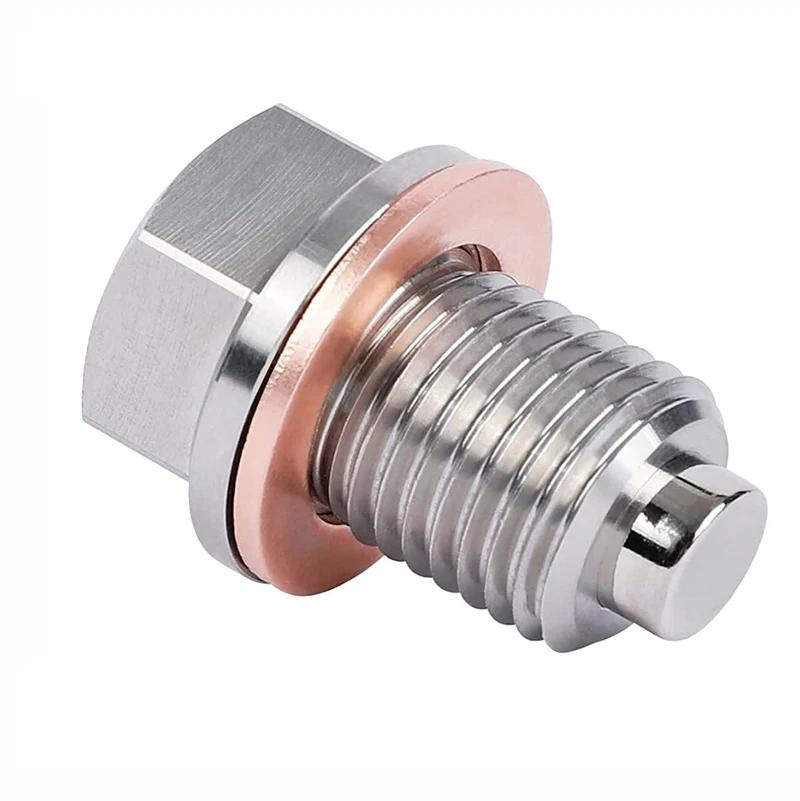 Bouchon de vidange d'huile magnétique en acier inoxydable, 2,2 d'écrou de vidange de puisard, joint