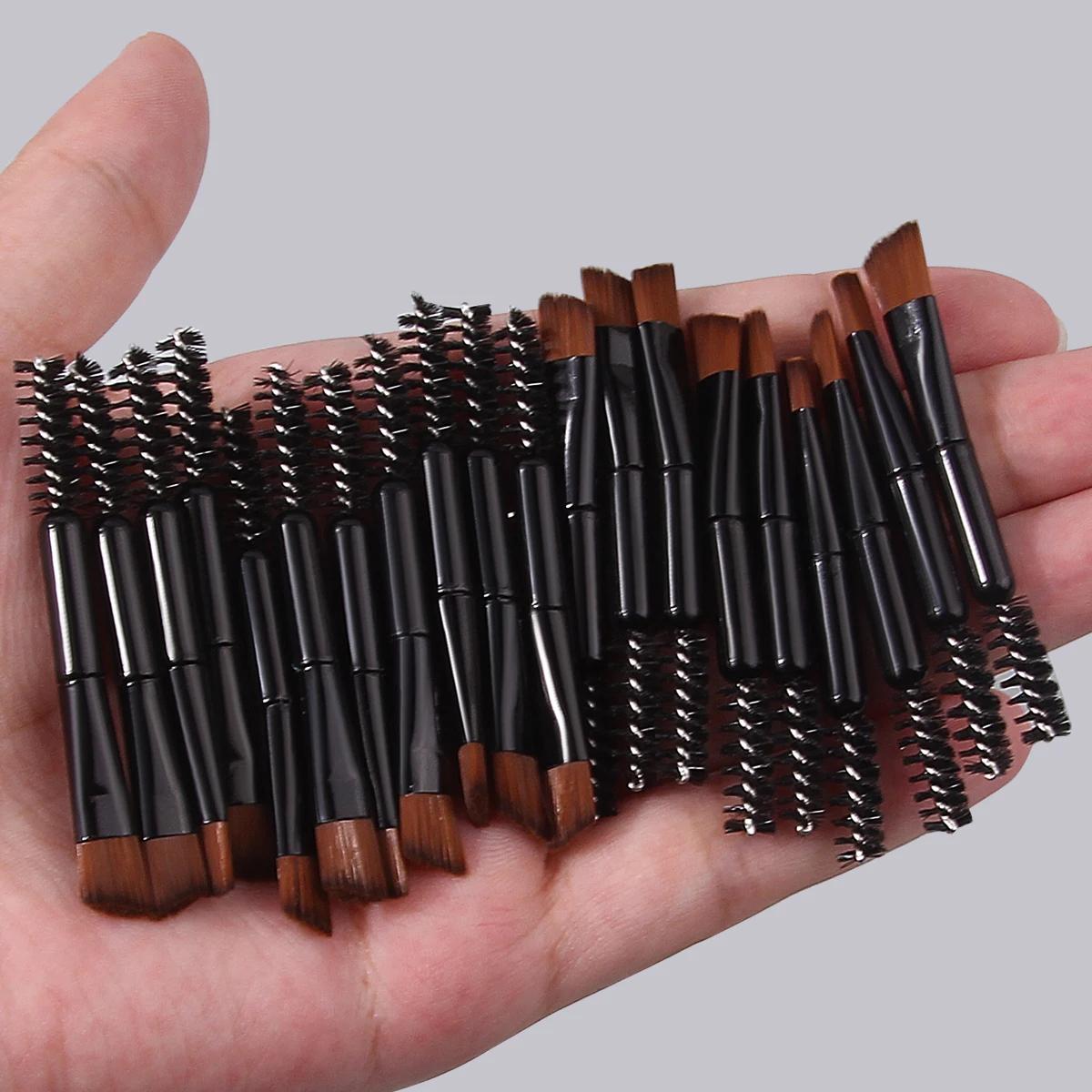Mini brosse de maquillage multifonctionnelle pour les yeux, brosse à cils à double tête, brosse pour