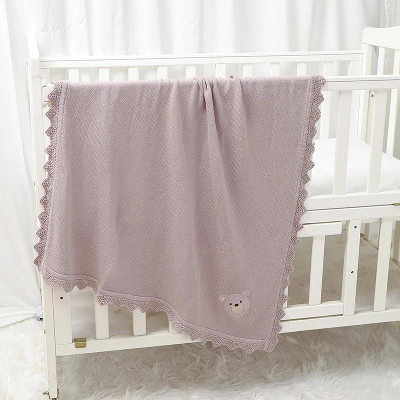 Couvertures en coton avec motif de dessin animé pour nouveau-né, couvertures de couchage pour bébé,