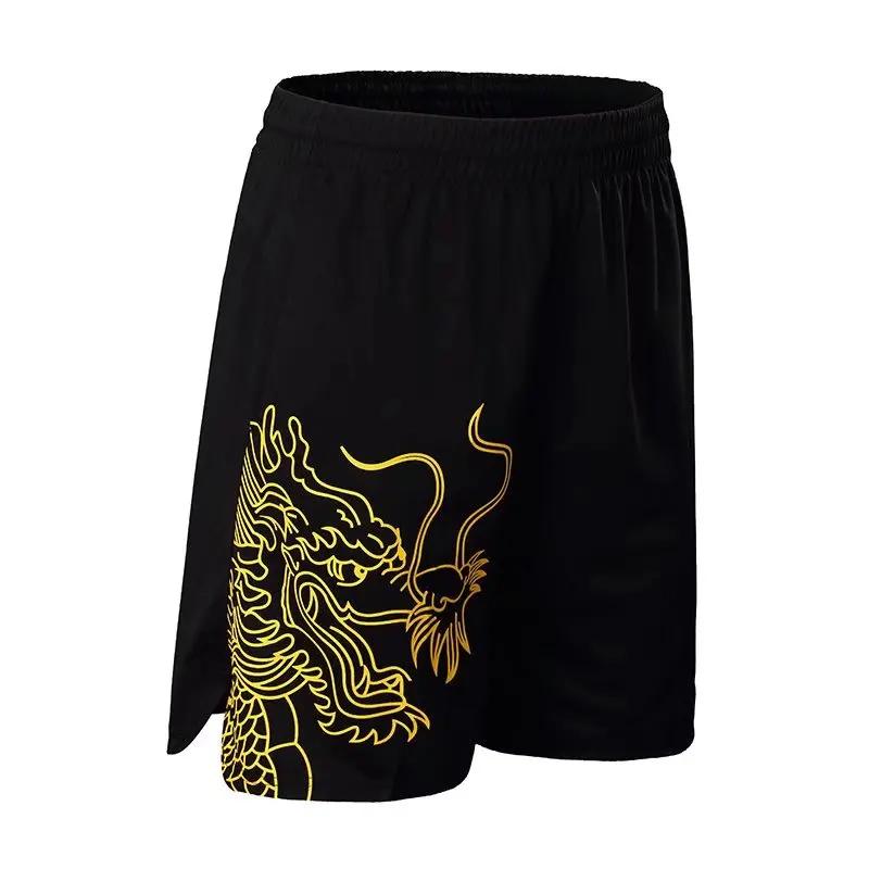 Short de tennis de table imprimé dragon, séchage rapide, grande taille, hommes, femmes, enfants, bad