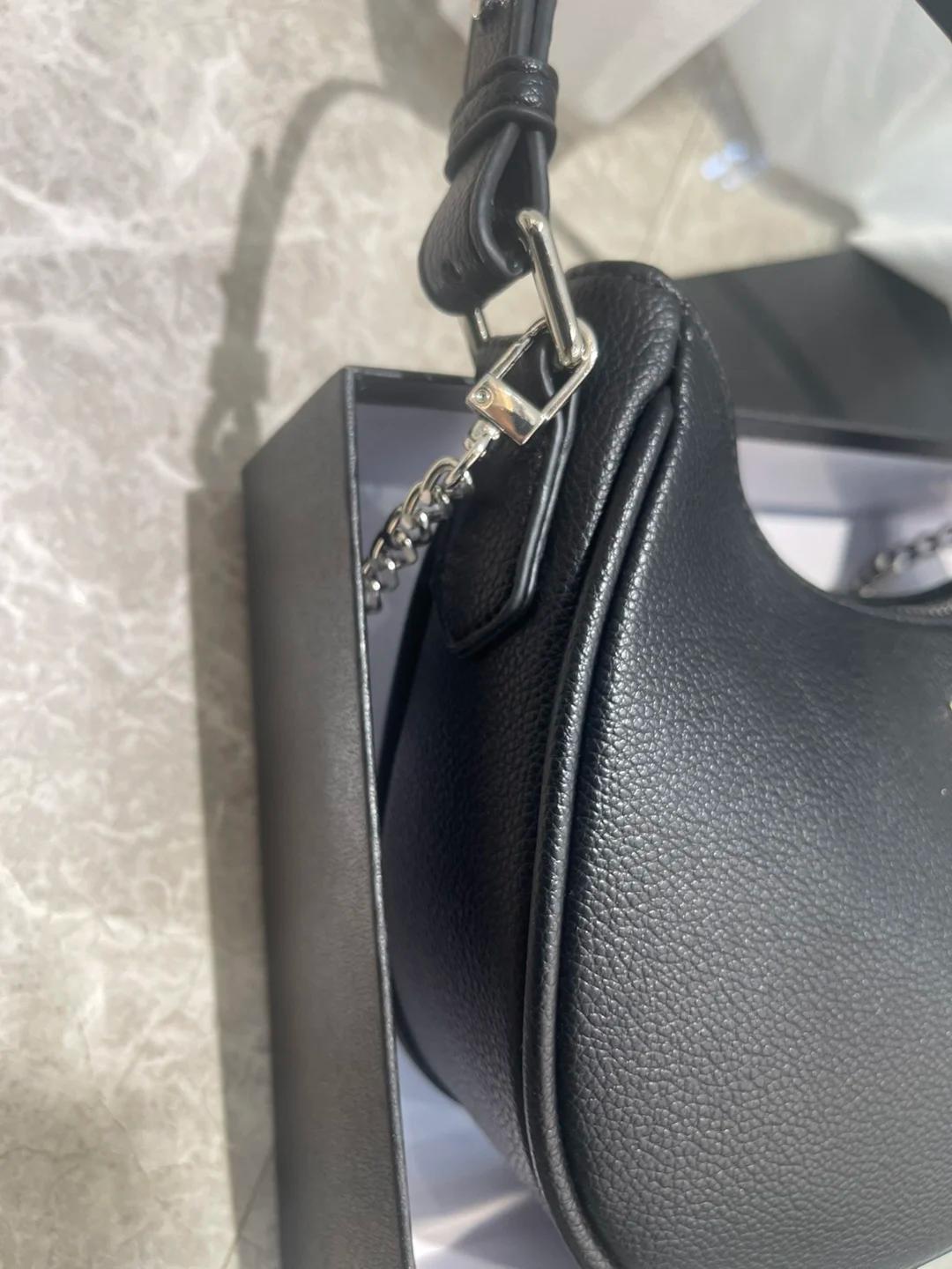 Sac à bandoulière décontracté en cuir synthétique pour femme, style français, avec chaîne délicate e