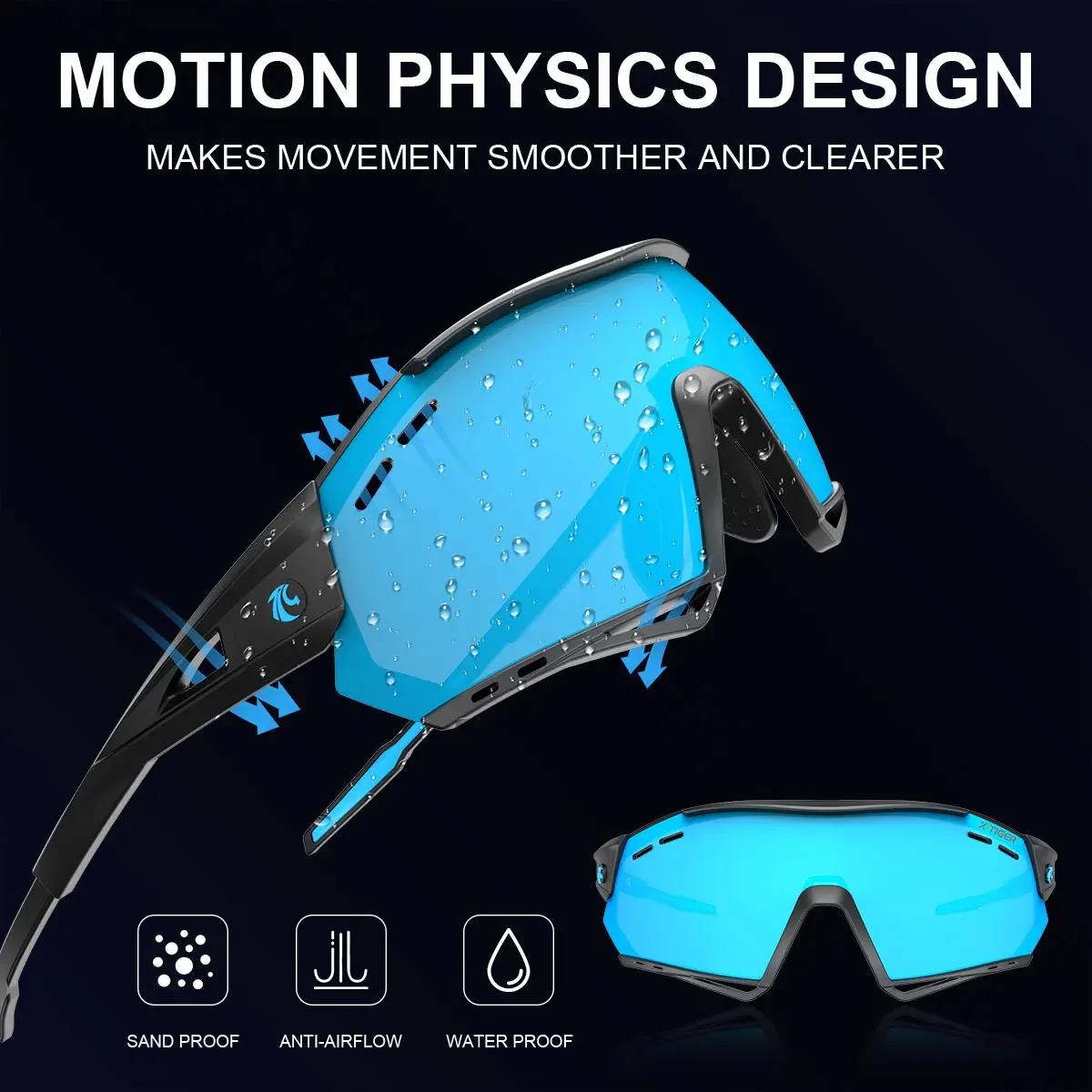 Lunettes de soleil polarisées pour hommes et femmes, cyclisme, vtt, Protection, sport, pêche, 5 lent