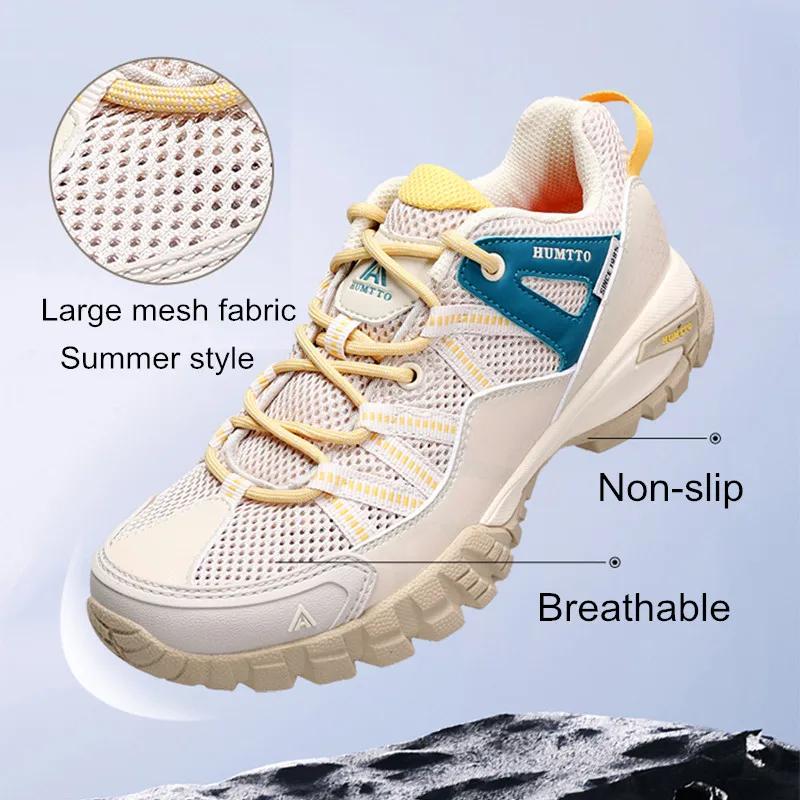 Chaussures de sport femmes respirantes trekking été - Baskets outdoor luxe randonnée caoutchouc