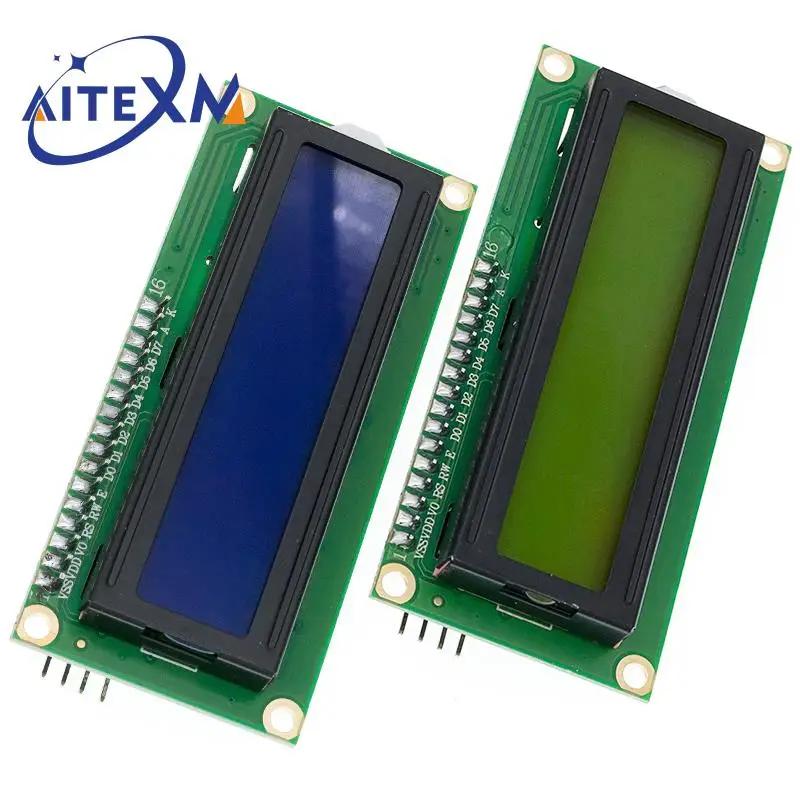 HOPP1602-Écran LCD Bleu/Jaune Vert, Wild 5V pour Ardu37, 16x2, Rick PCF8574T PCF8574 IIC I2C, 1602