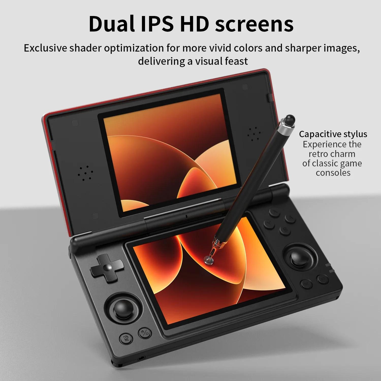Anbernic – Console de jeu portable RG DS, double écran IPS 4.0, Android 14, double application, Cons